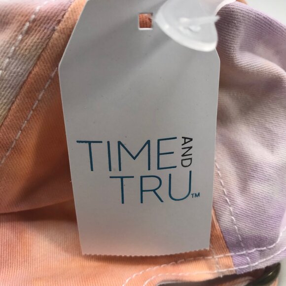 Time And Tru Womens One Size Baseball Cap Tie-Dye Adjustable Orange Purple New - Picture 4 of 7